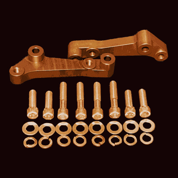 Z33 to Z34 Akebono/350mm REAR rotor "Inch up" conversion bracket for OEM Brembo calipers, track use, PAIR
