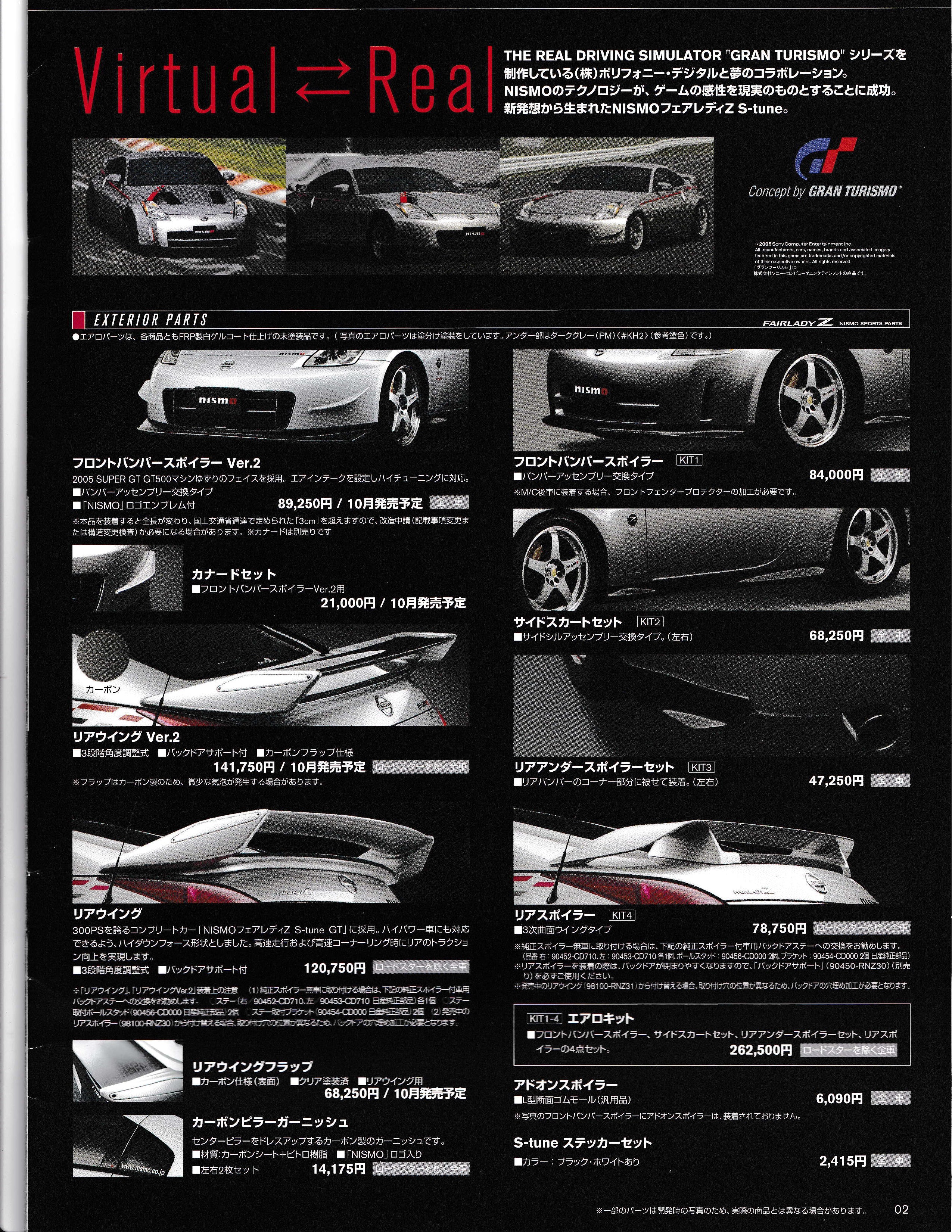 NISMO PARTS FOR ALL Z33 S-TUNE V2 DEBUT (2005 OCT)