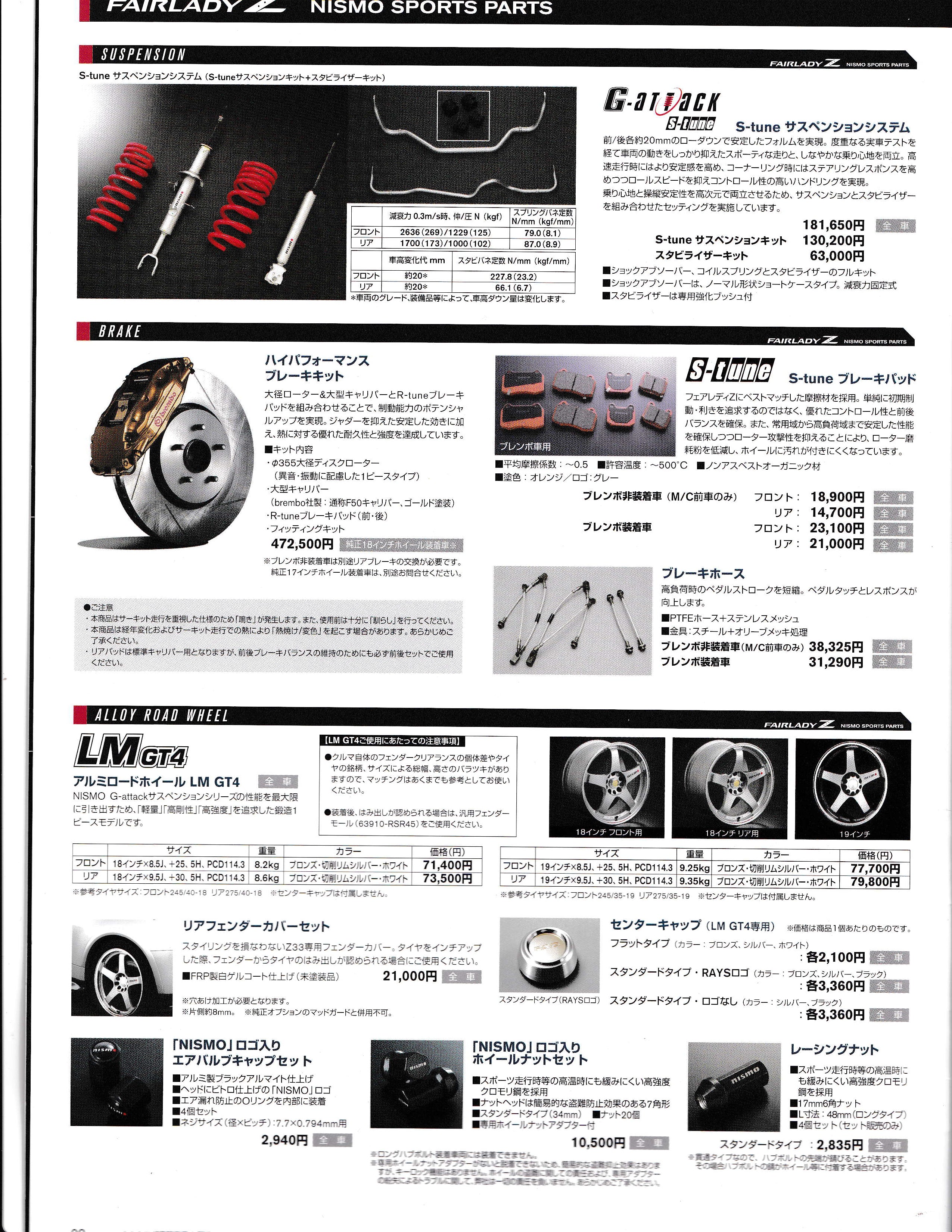 NISMO PARTS FOR ALL Z33 S-TUNE V2 DEBUT (2005 OCT)