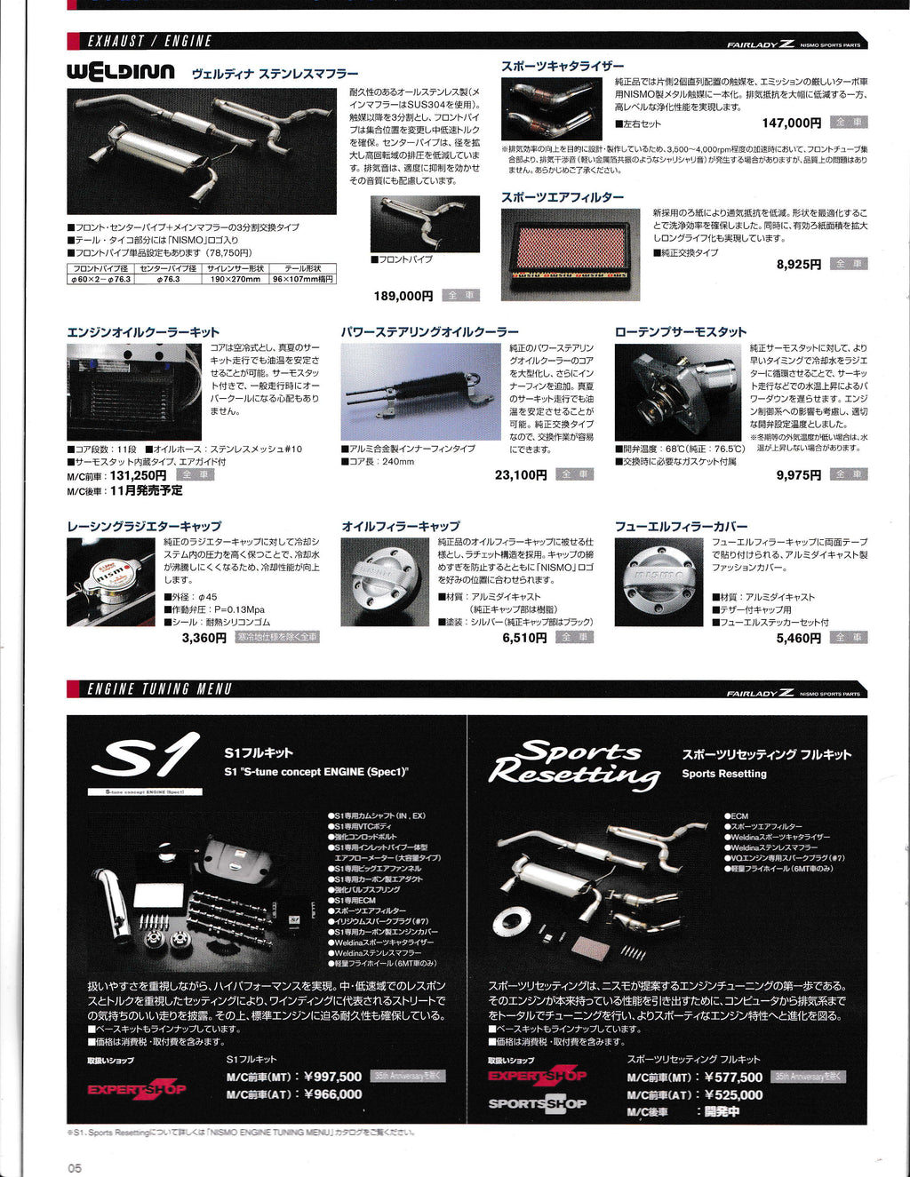 NISMO PARTS FOR ALL Z33 S-TUNE V2 DEBUT (2005 OCT)