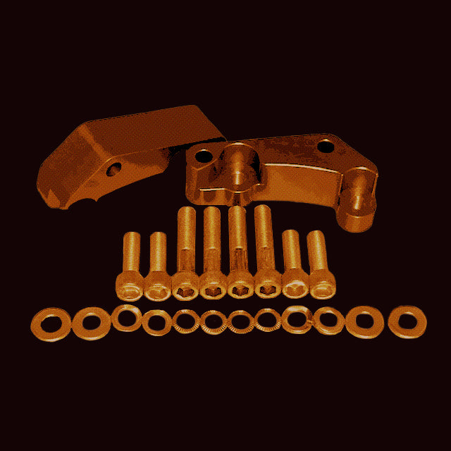 Z33 to Z34 Akebono/355mm FRONT rotor "Inch up" conversion bracket for OEM Brembo calipers, track use, PAIR