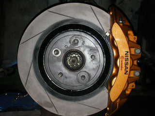 Z33, Z34, V35 to R35 caliper 380mm conversion bracket, FRONT, PAIR